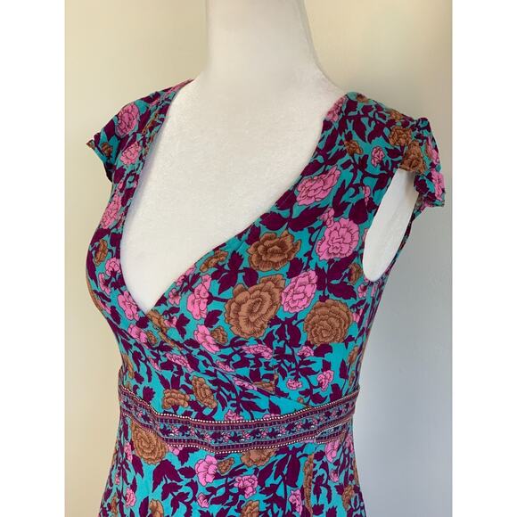 ARNHEM Spanish Rose Midi Dress Wrap AUS 8 US 4 Fit XS S - Picture 4 of 16